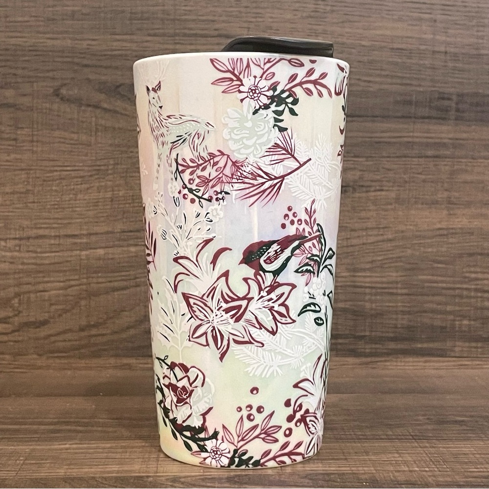Starbucks 2022 Holiday ‘Enchanted Forest’ Ceramic Travel Coffee Mug Tumbler